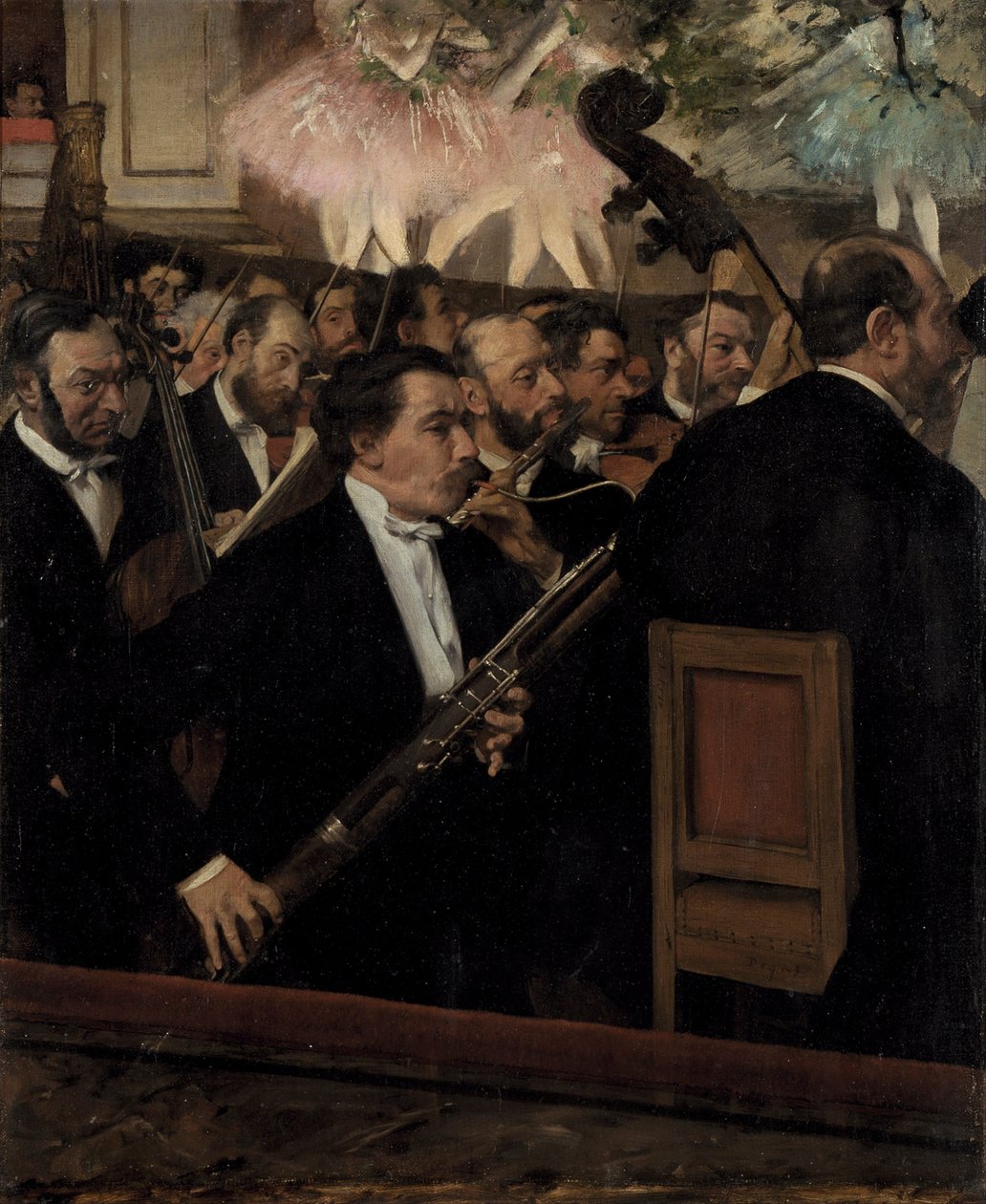 Orkesteret ved Operaen, ca. 1870 af Edgar Degas