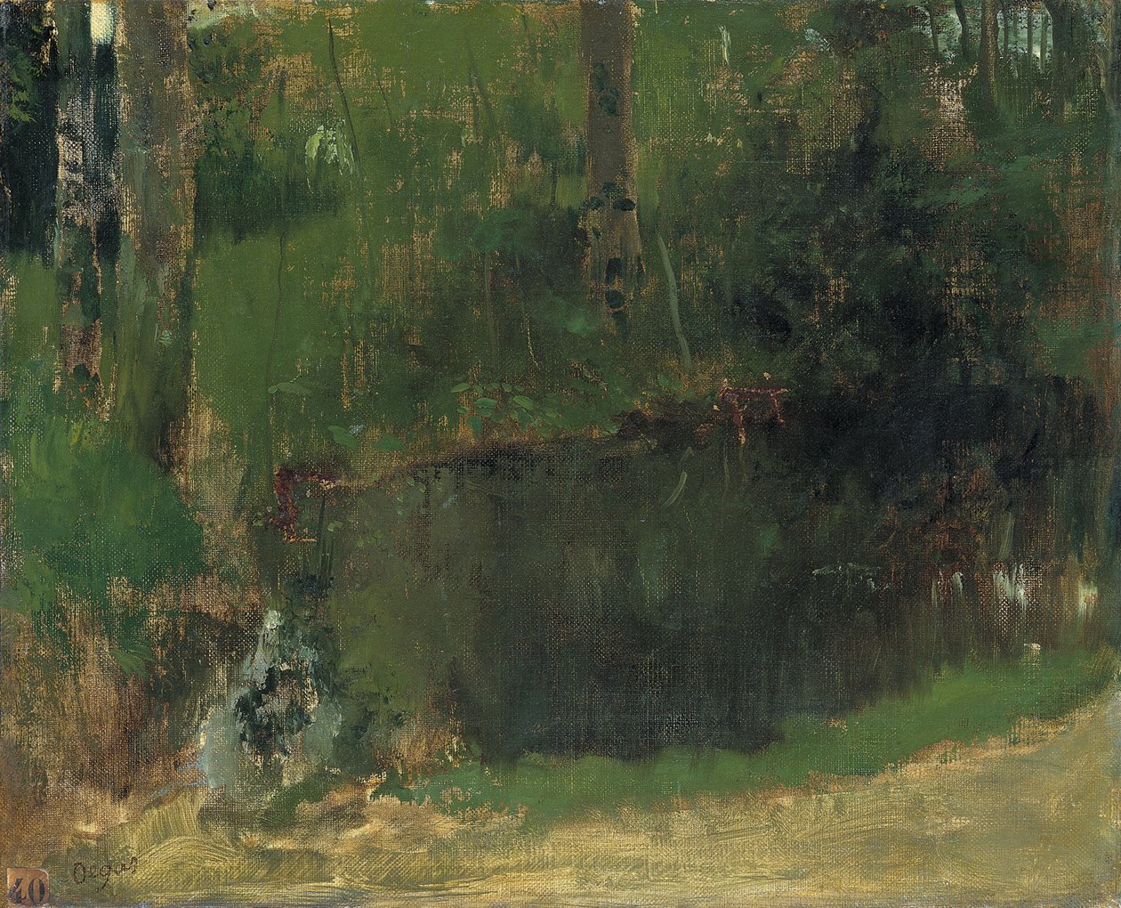 Dammen i skoven, ca 1868 af Edgar Degas