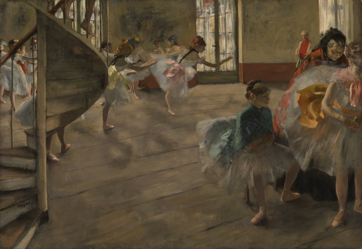 The Rehearsal, ca. 1877 (olie på lærred) af Edgar Degas