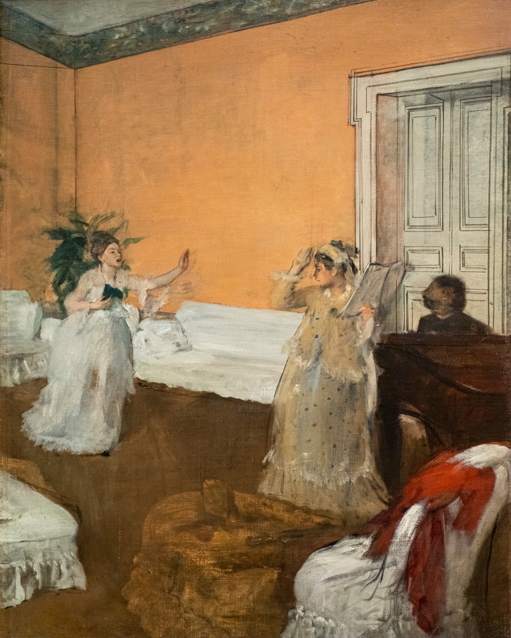 Sanggentagelsen. Omkring 1869. Olie på lærred. af Edgar Degas