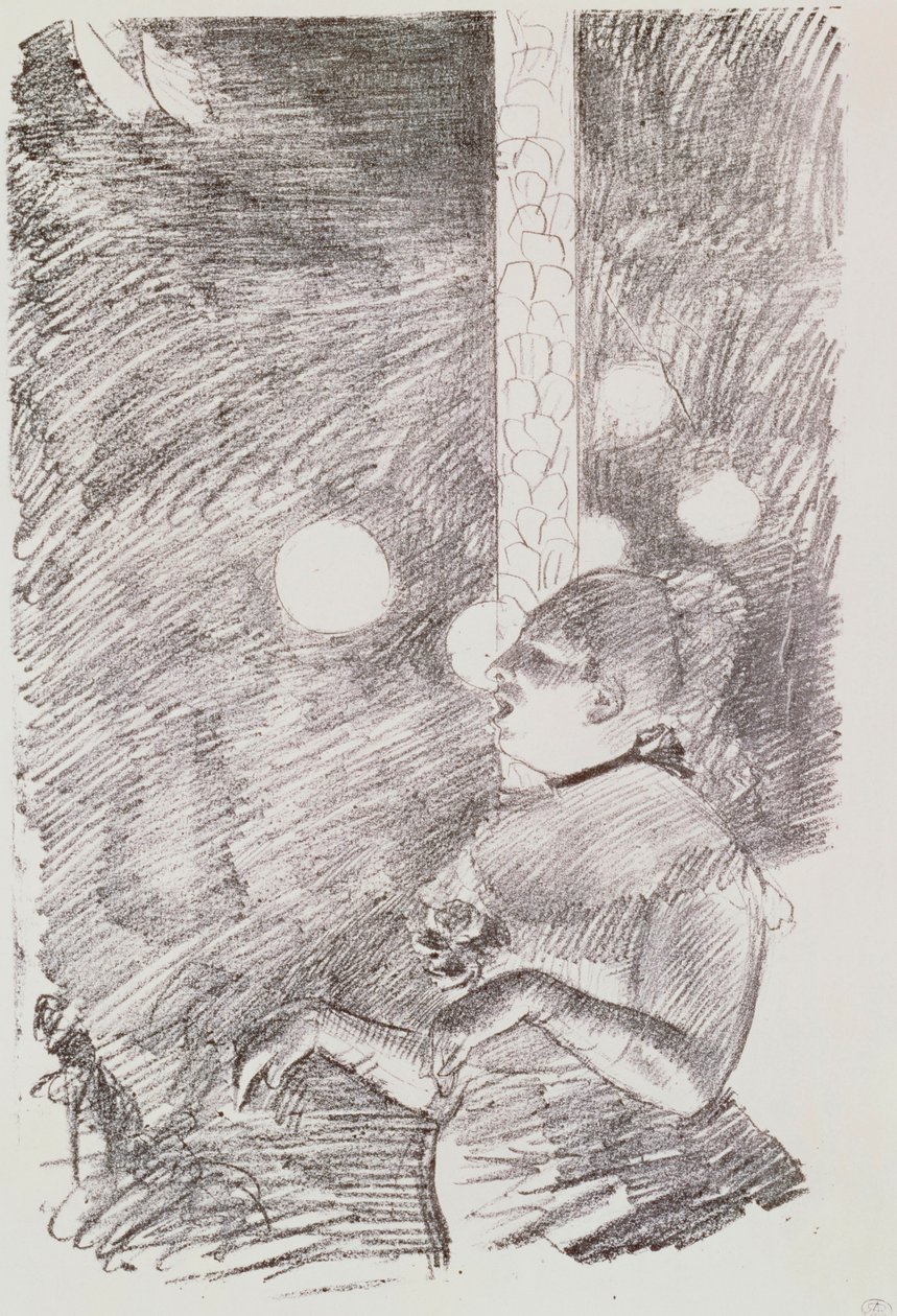 Hundens sang, 1876-77 af Edgar Degas