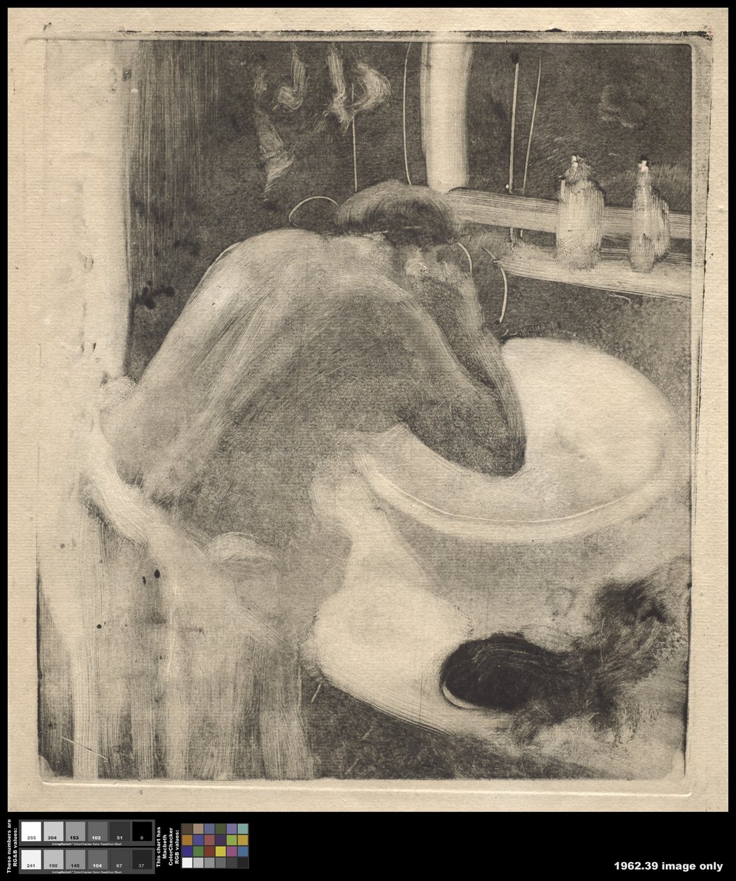 Håndvasken, c.1880-85 af Edgar Degas
