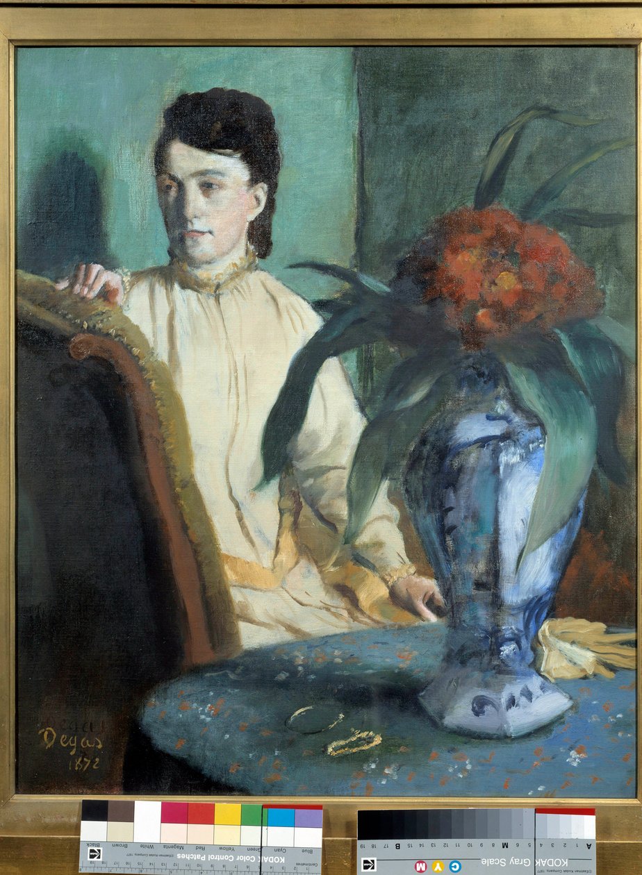 Kvinden har Potiche-maleriet af Edgar Degas (1834-1917) af Edgar Degas