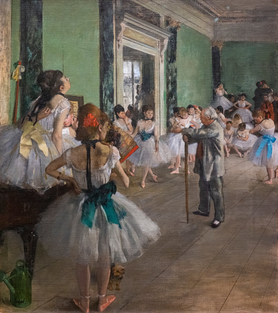 Danseklassen. Begynder i 1873, slutter i 1875-1876. Olie på lærred. af Edgar Degas
