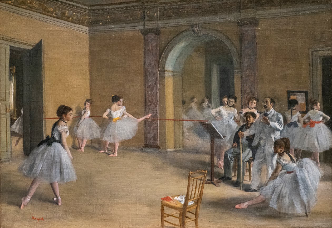 Danse lecon. 1872. Olie på lærred. af Edgar Degas