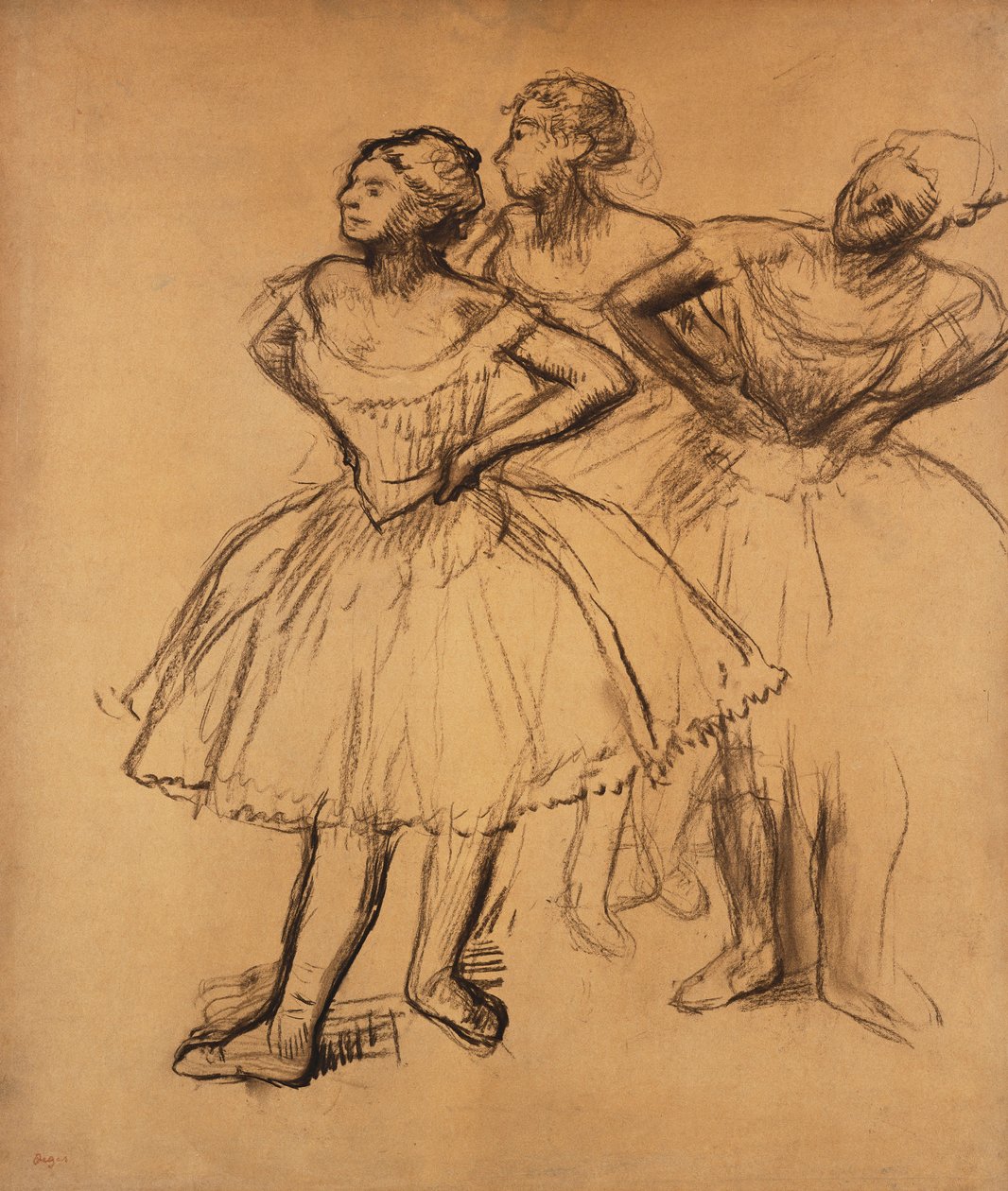 Tre dansere; tre dansere, af Edgar Degas
