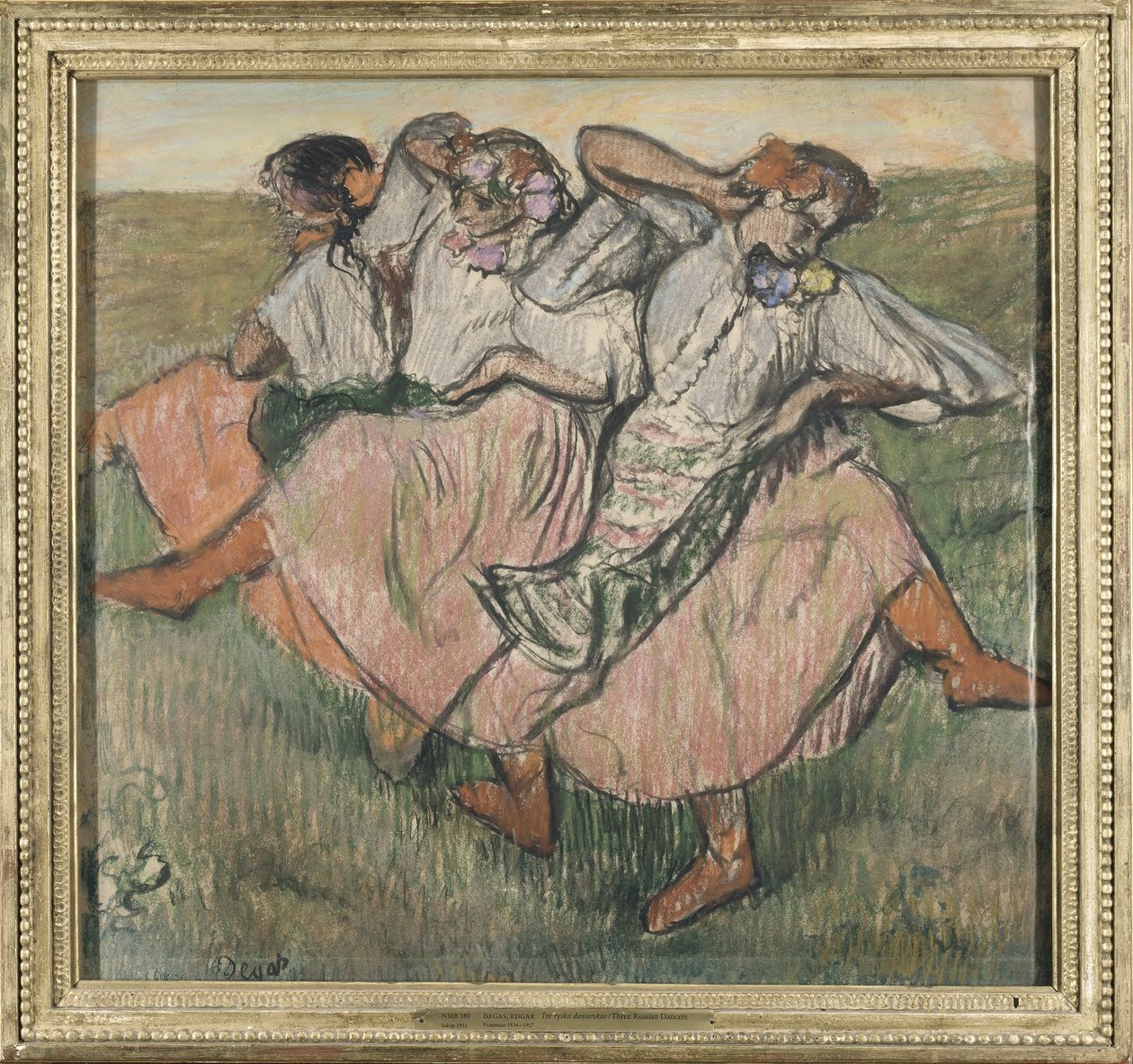 Tre dansere i ukrainsk folkedragt af Edgar Degas