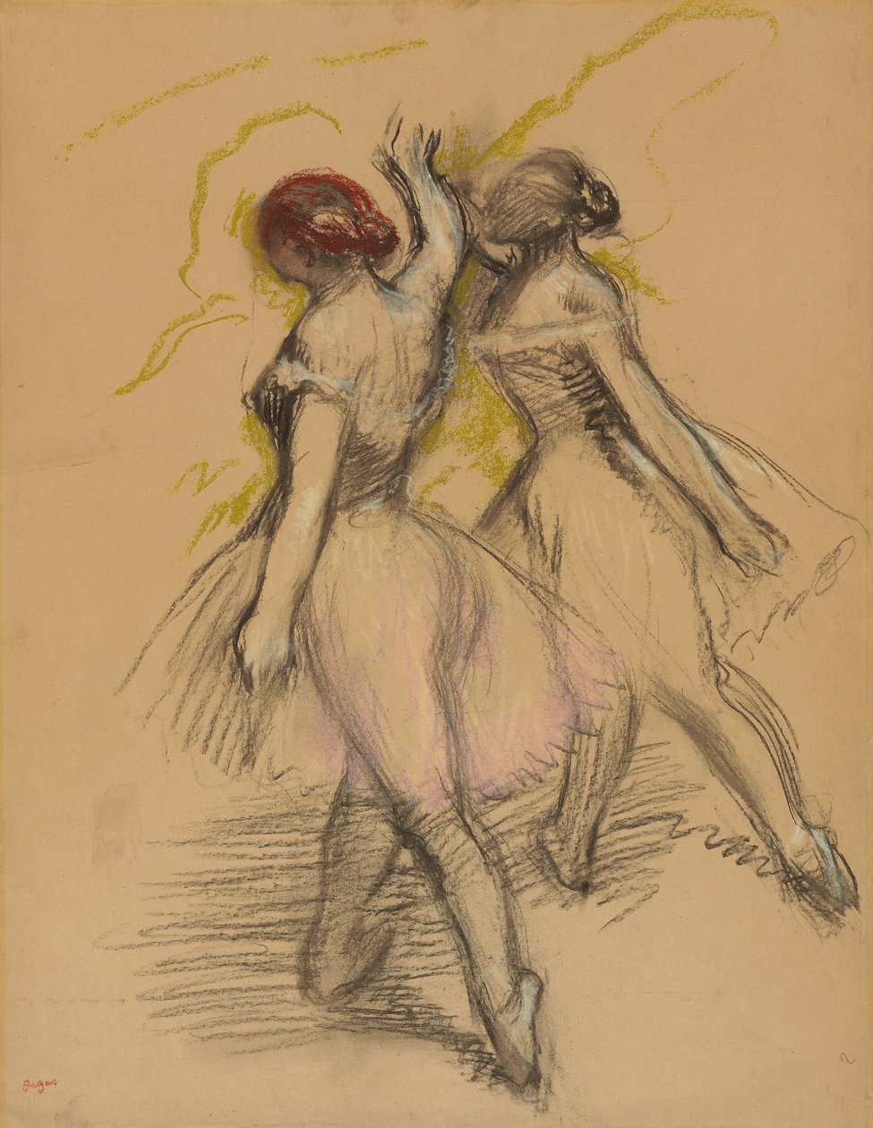 To dansere; To dansende piger, ca. 1889 af Edgar Degas