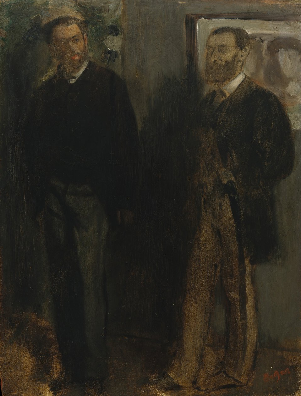 To mænd, ca. 1865-69. af Edgar Degas