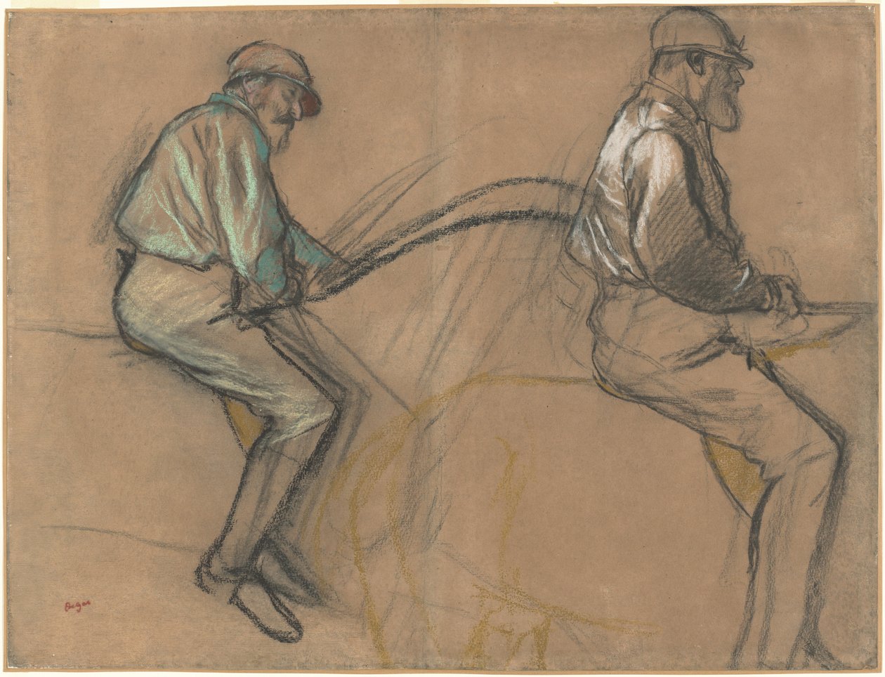 To studier af en jockey af Edgar Degas