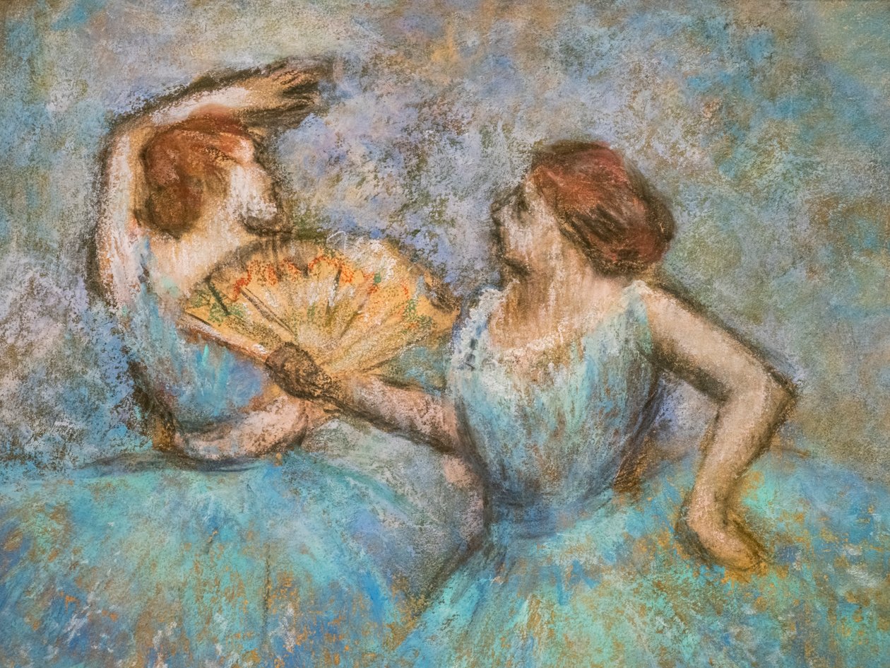 To dansere (detalje). Omkring 1905. Pastel på pap. af Edgar Degas