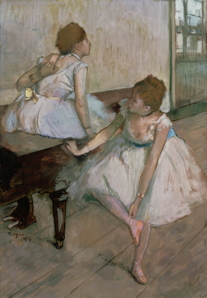 To dansere hvilende, 1874 af Edgar Degas