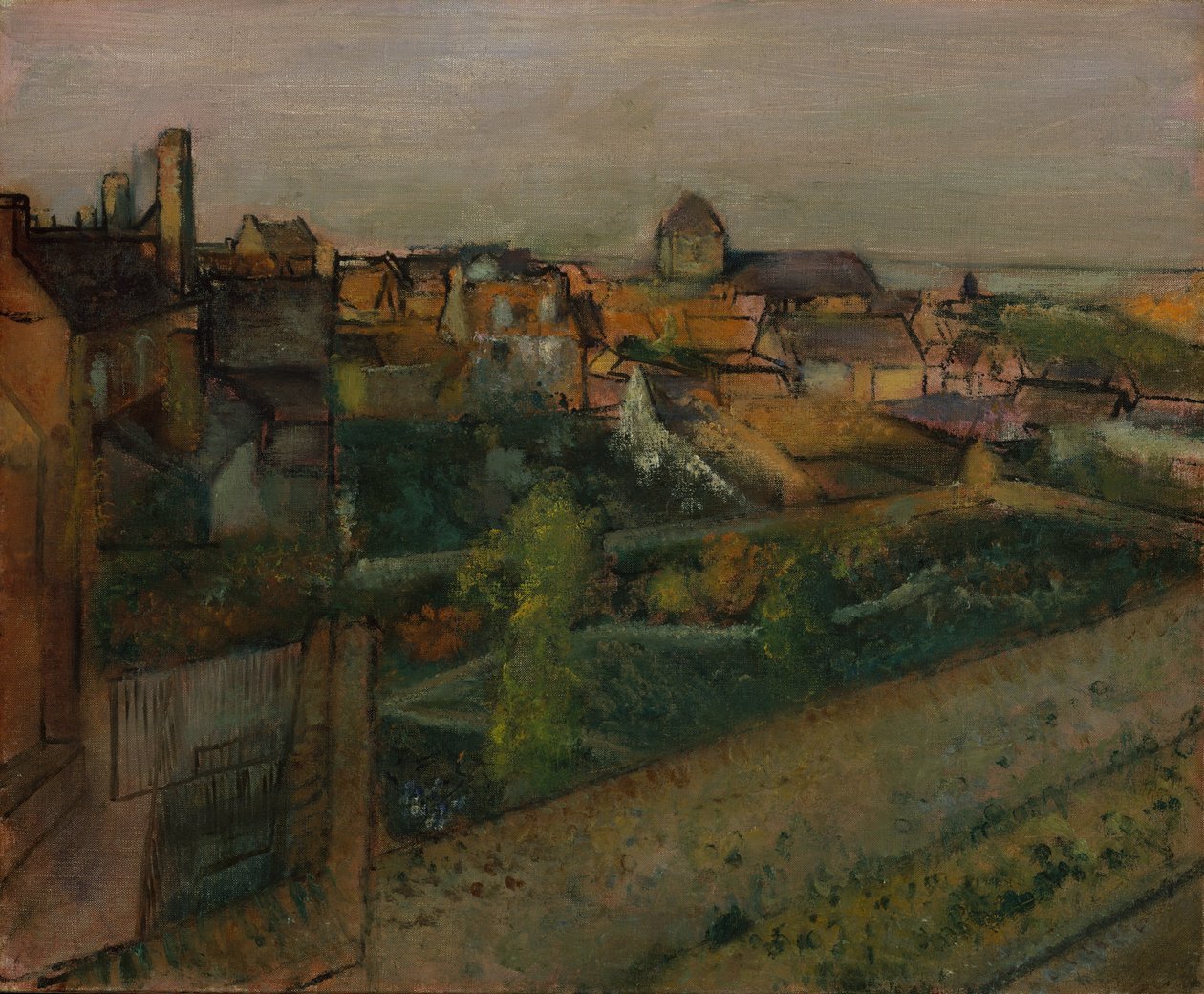 Udsigt over Saint-Valéry-sur-Somme, 1896-98. af Edgar Degas