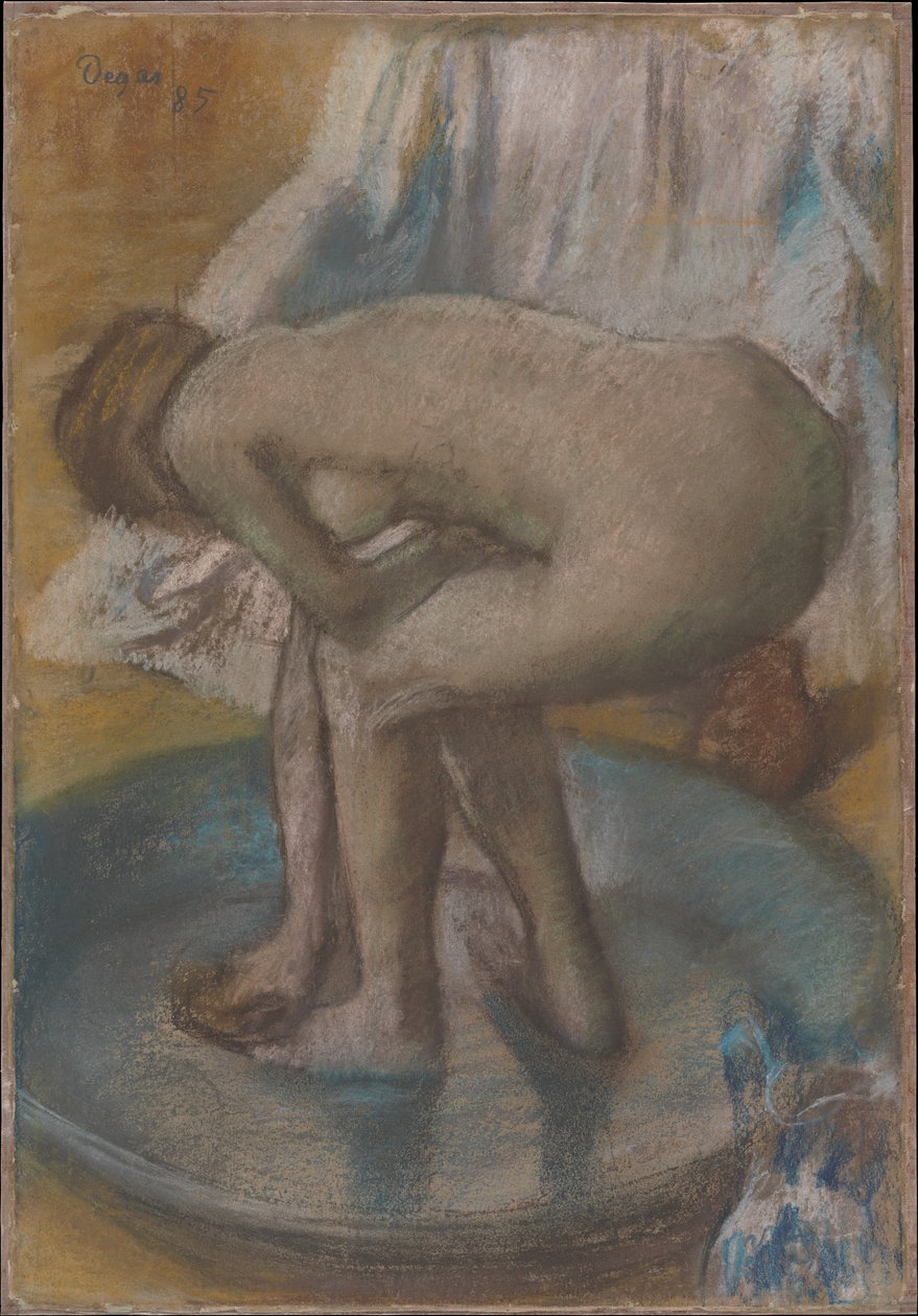 Badende kvinde i et lavt kar af Edgar Degas