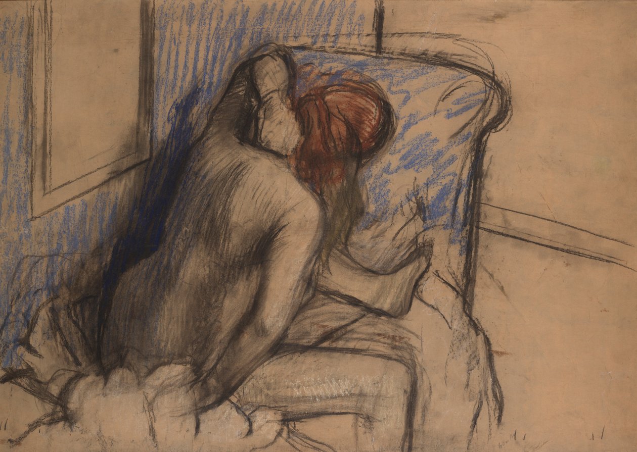 Kvinde tørrer sit hår af Edgar Degas