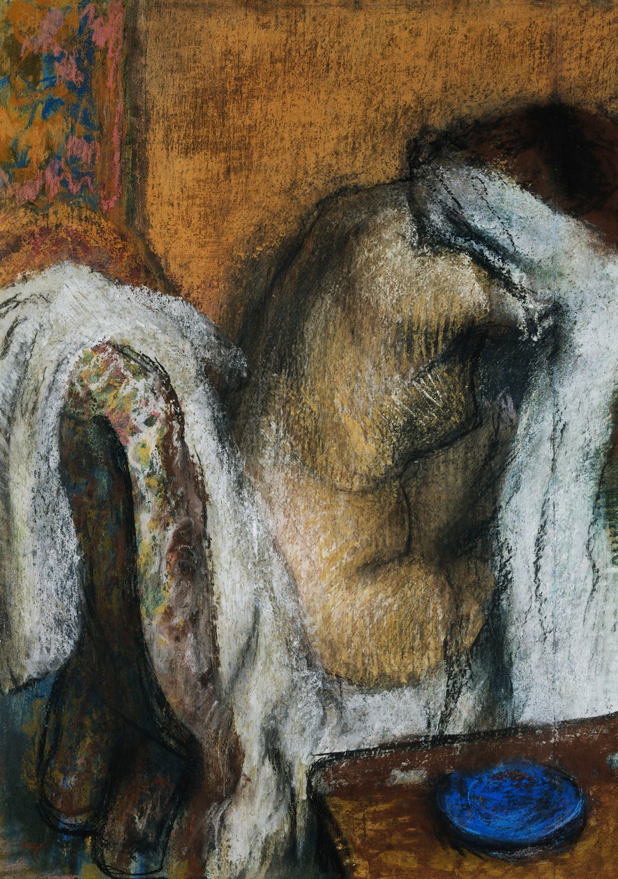 Kvinde vask; Femme a sa Toilette, c.1905-07 af Edgar Degas
