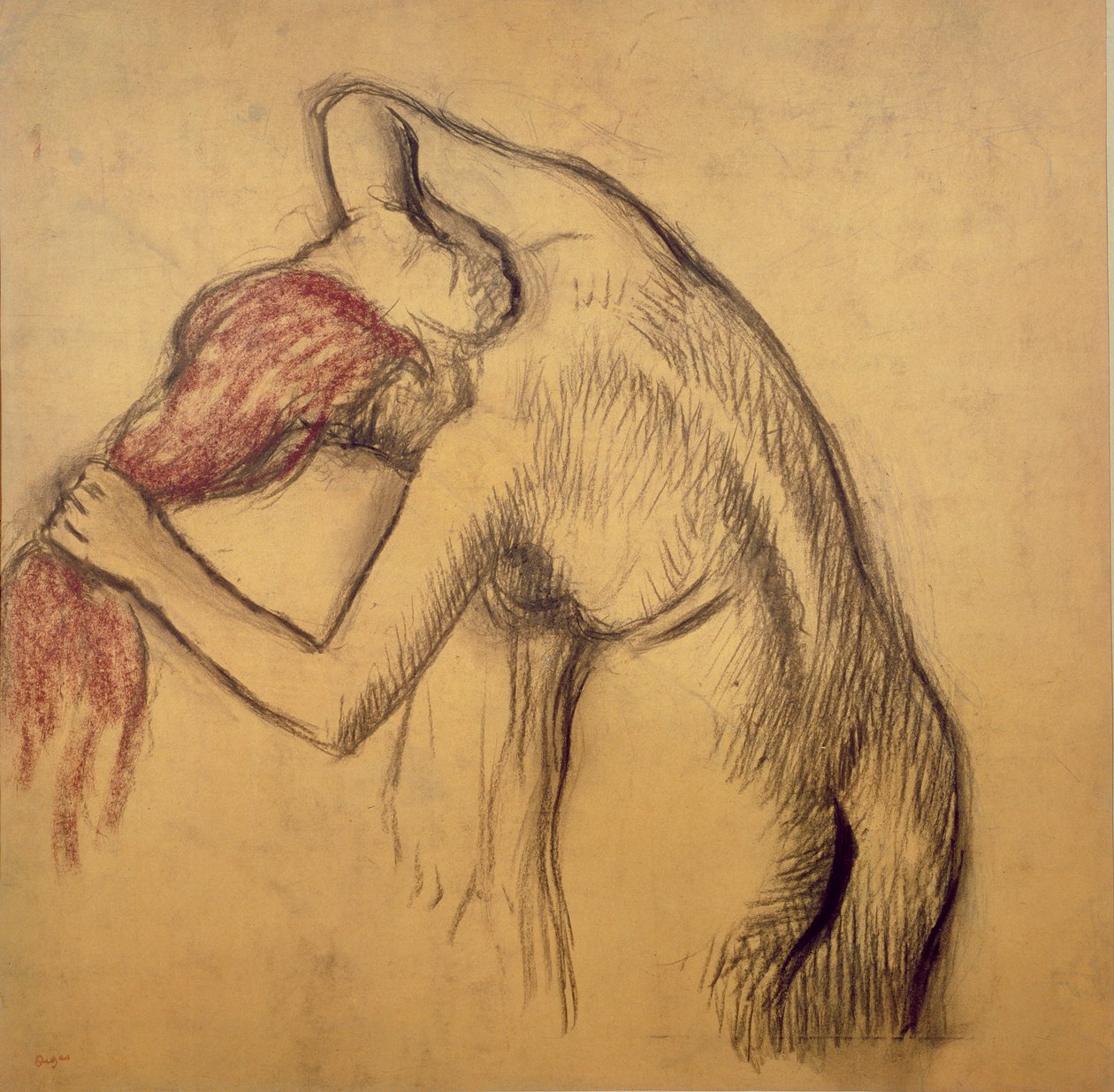 Kvinde, der tørrer sig af Edgar Degas