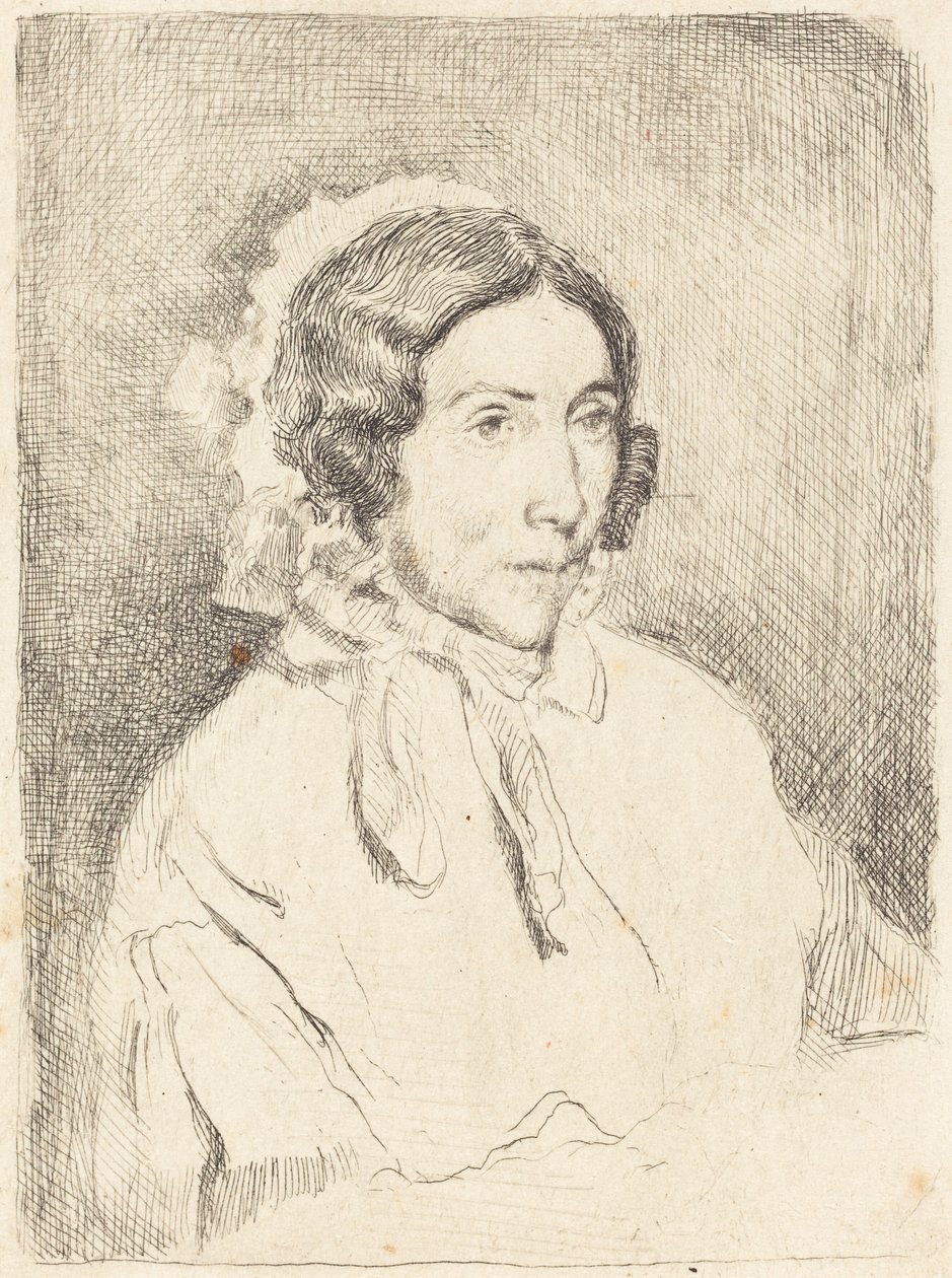 Kvinde i en flæsende kasket (Dame agée) af Edgar Degas