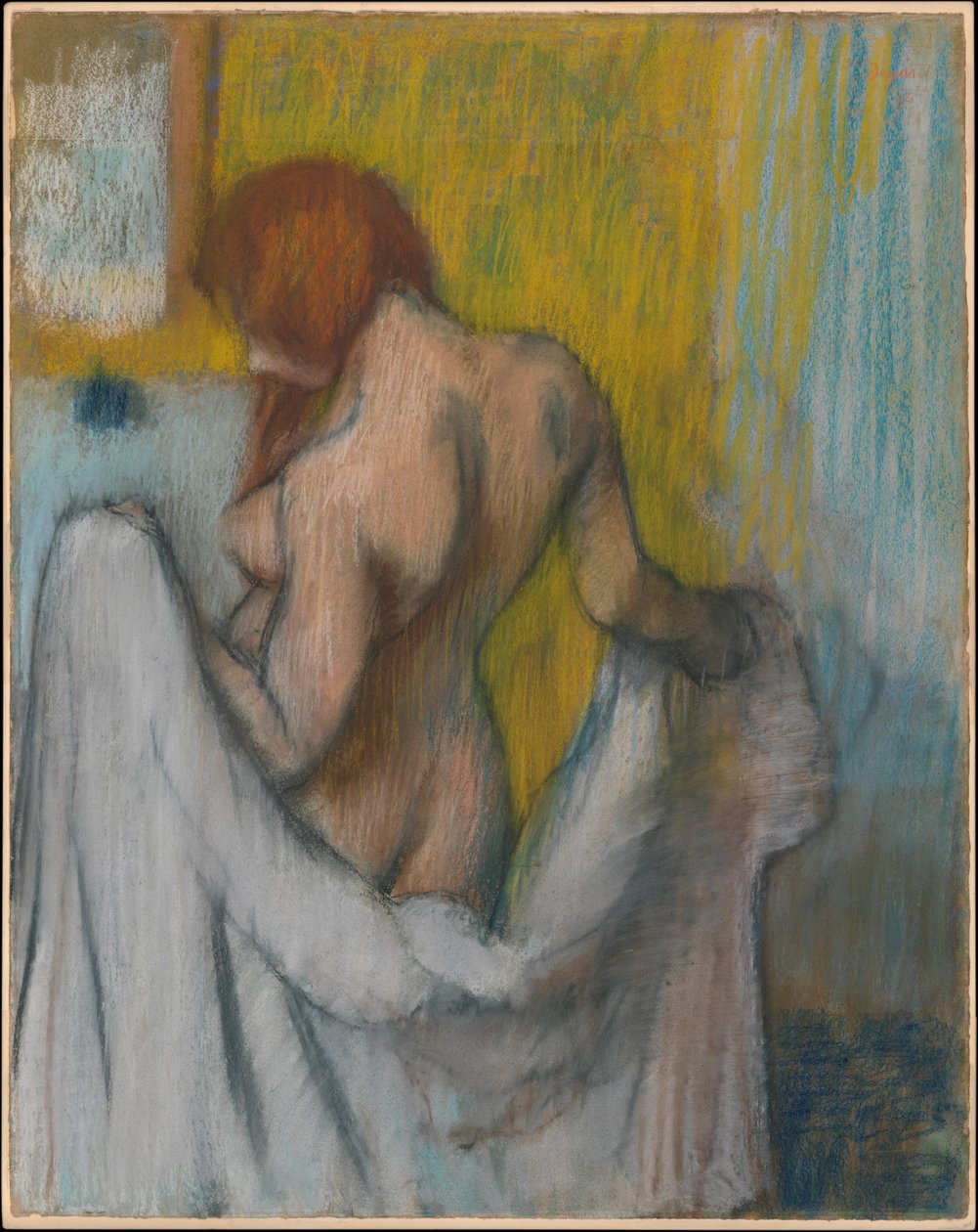 Frau mit einem Handtuch af Edgar Degas