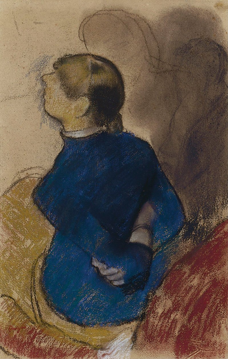 Ung kvinde i blåt af Edgar Degas