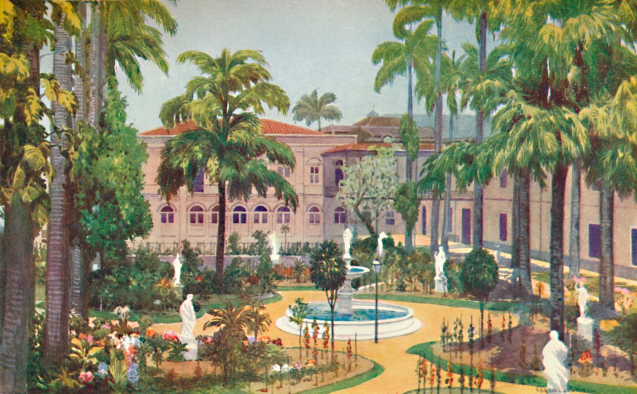 Garden of the Itamaraty Palace - Foreign Office, 1914 af Edgar L. Pattison