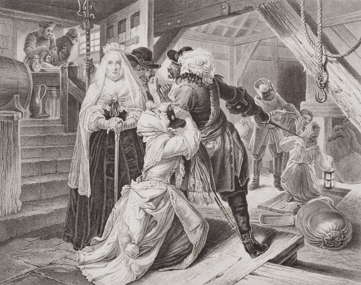 Anholdelsen af Alice Lisle for at have givet husly til flygtninge fra slaget ved Sedgemoor i 1685, fra 