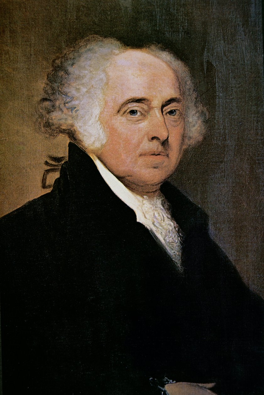 Præsident John Adams (1735-1826) (farvelitografi) af Edgar Parker