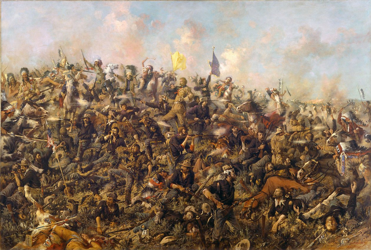 Custers Last Stand af Edgar Samuel Paxson, 1899 af Edgar Samuel Paxson