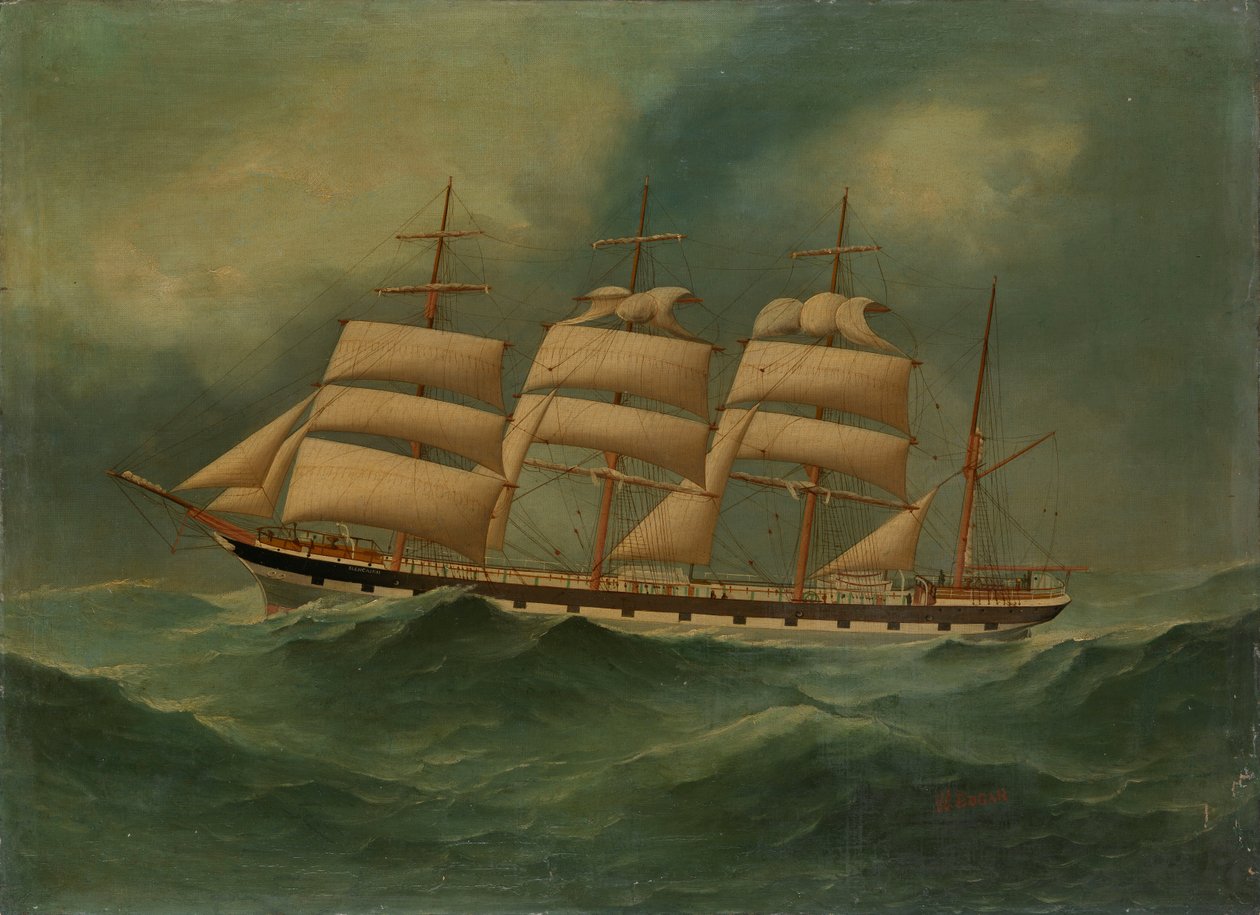 Skibet Glencairn, 20. århundrede (oliemaleri) af Edgar William