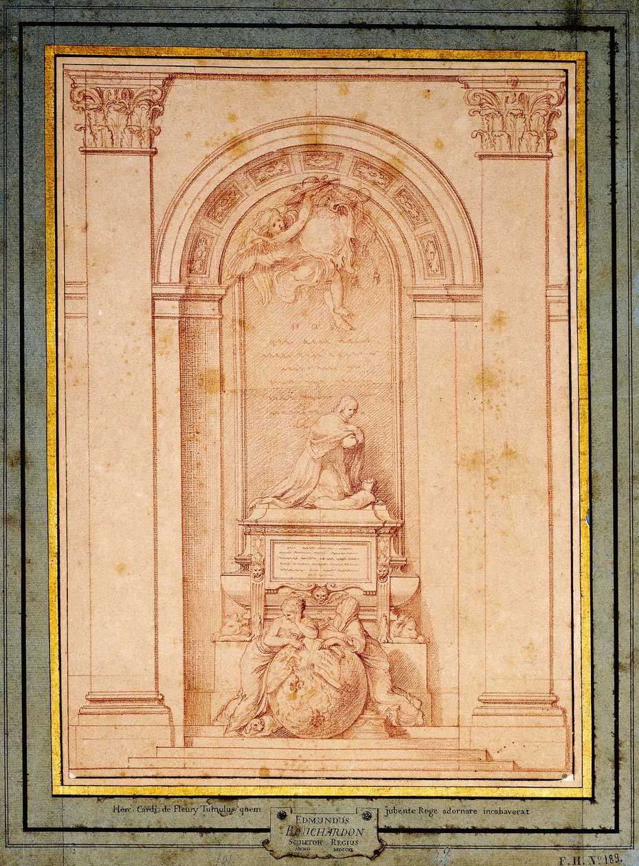 En undersøgelse til kardinal de Fleurys begravelsesmonument, af Edmé Bouchardon