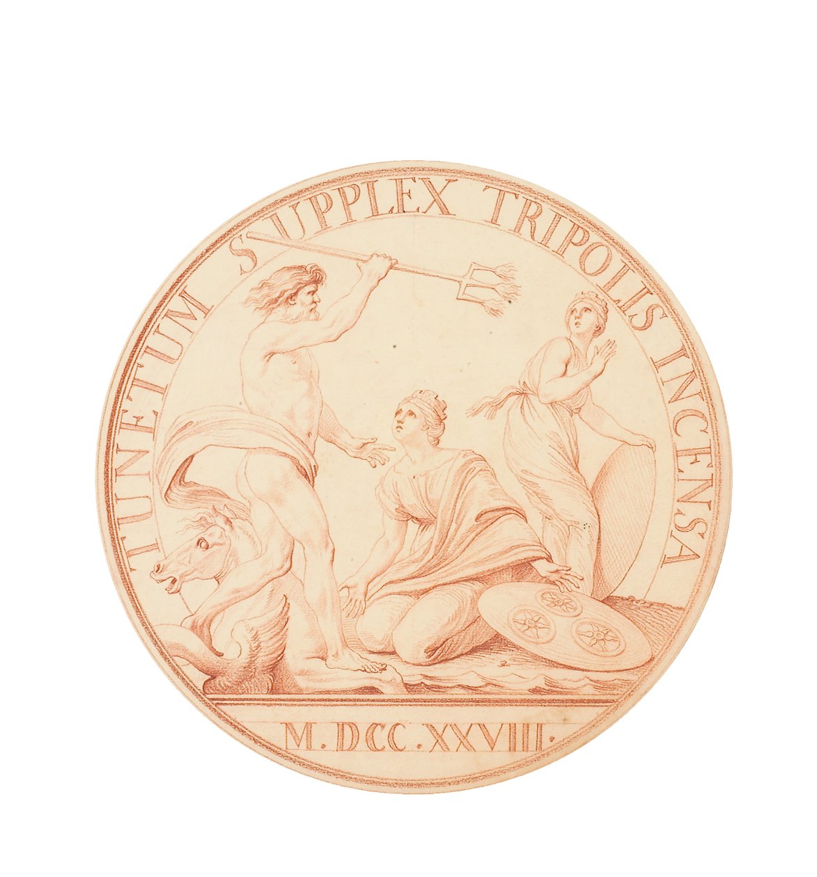 Bombardement af Tripoli og underkastelse fra denne regents og Algiers side, 1728 af Edmé Bouchardon