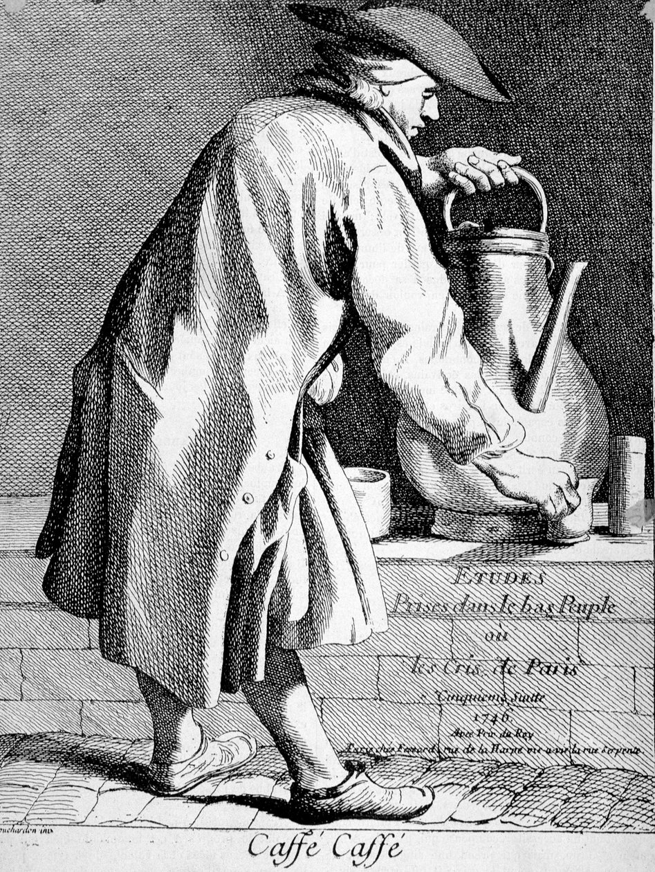 Kaffehandler - tegning af Bouchardon af Edmé Bouchardon