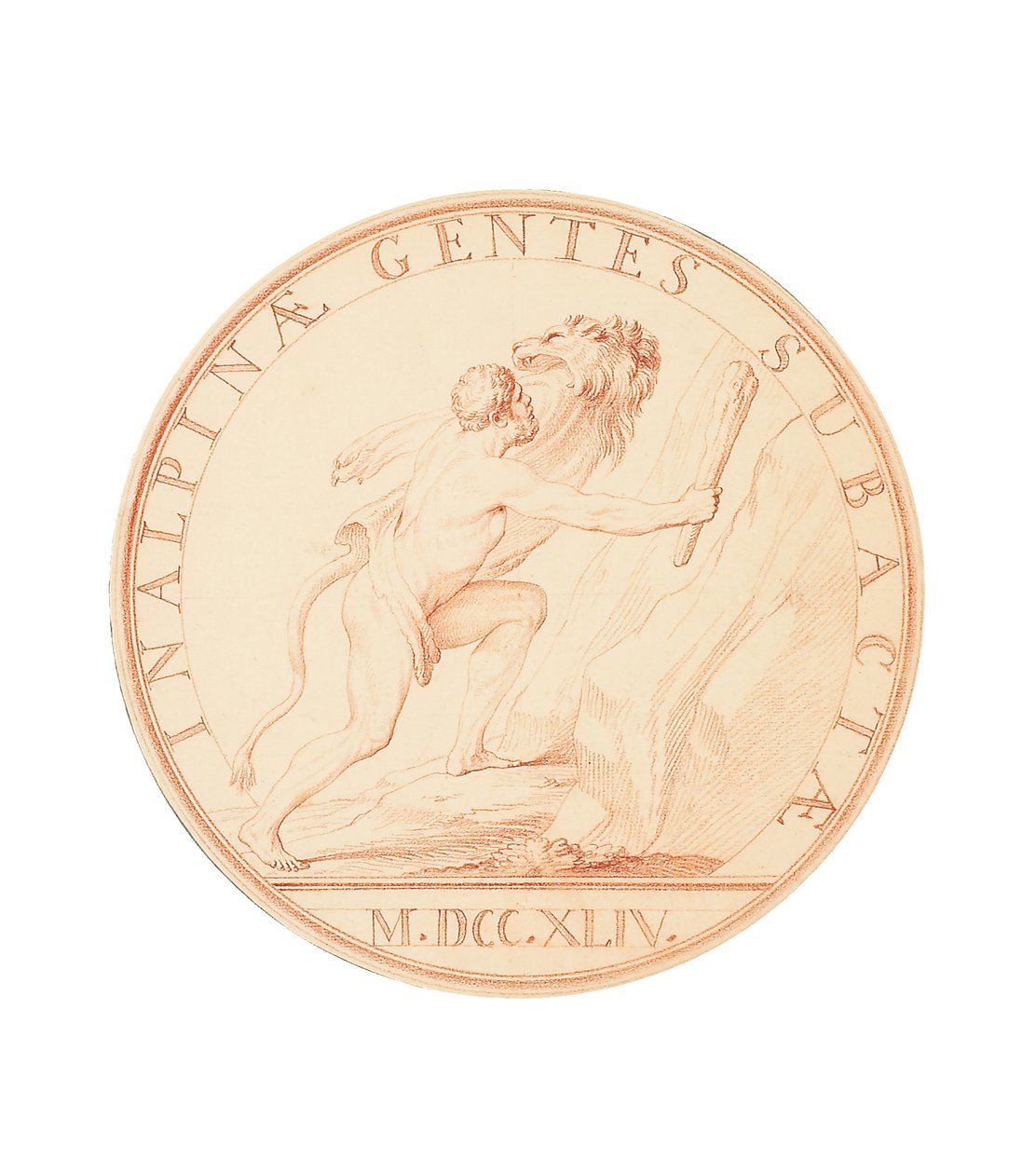 Hercules bevæbnet med en kølle ved at krydse Alperne, 1744 af Edmé Bouchardon