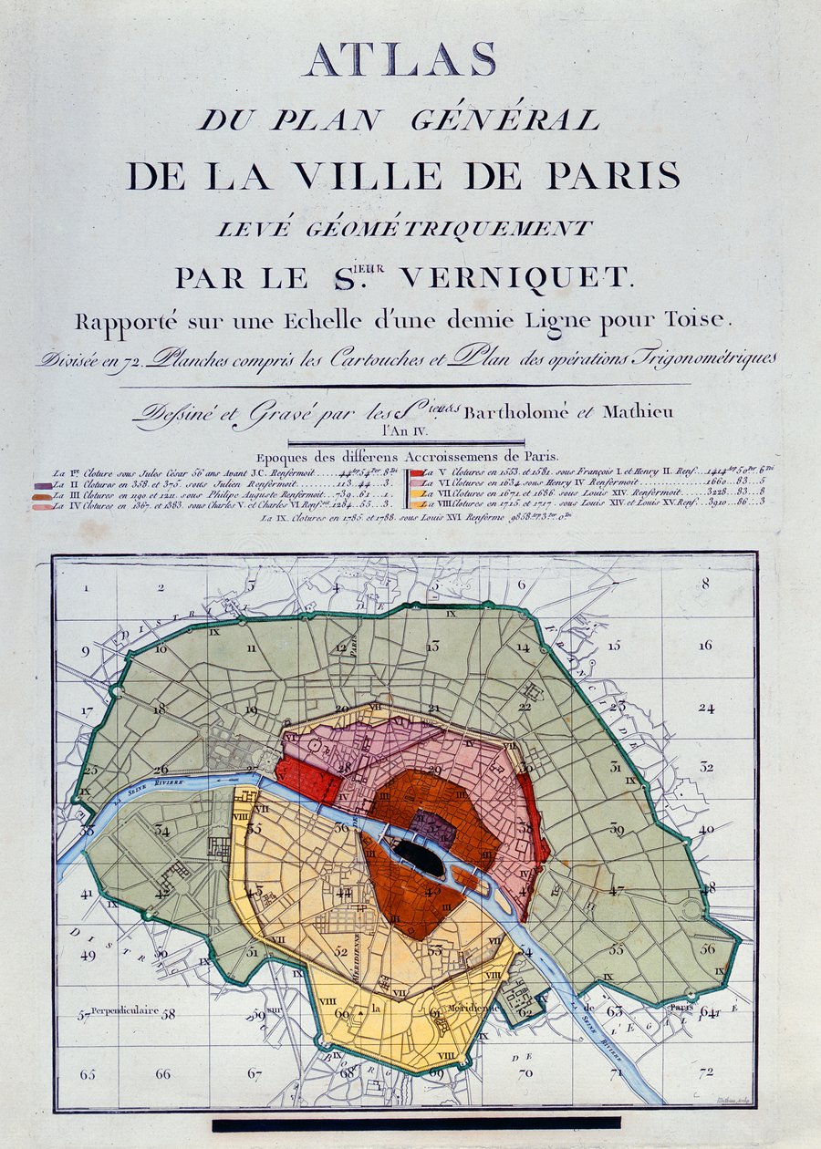 Atlas over den generelle plan for Paris