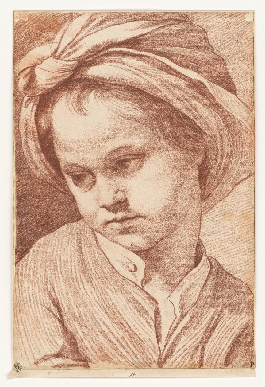 Hovedstudie af et barn af Edmé Bouchardon