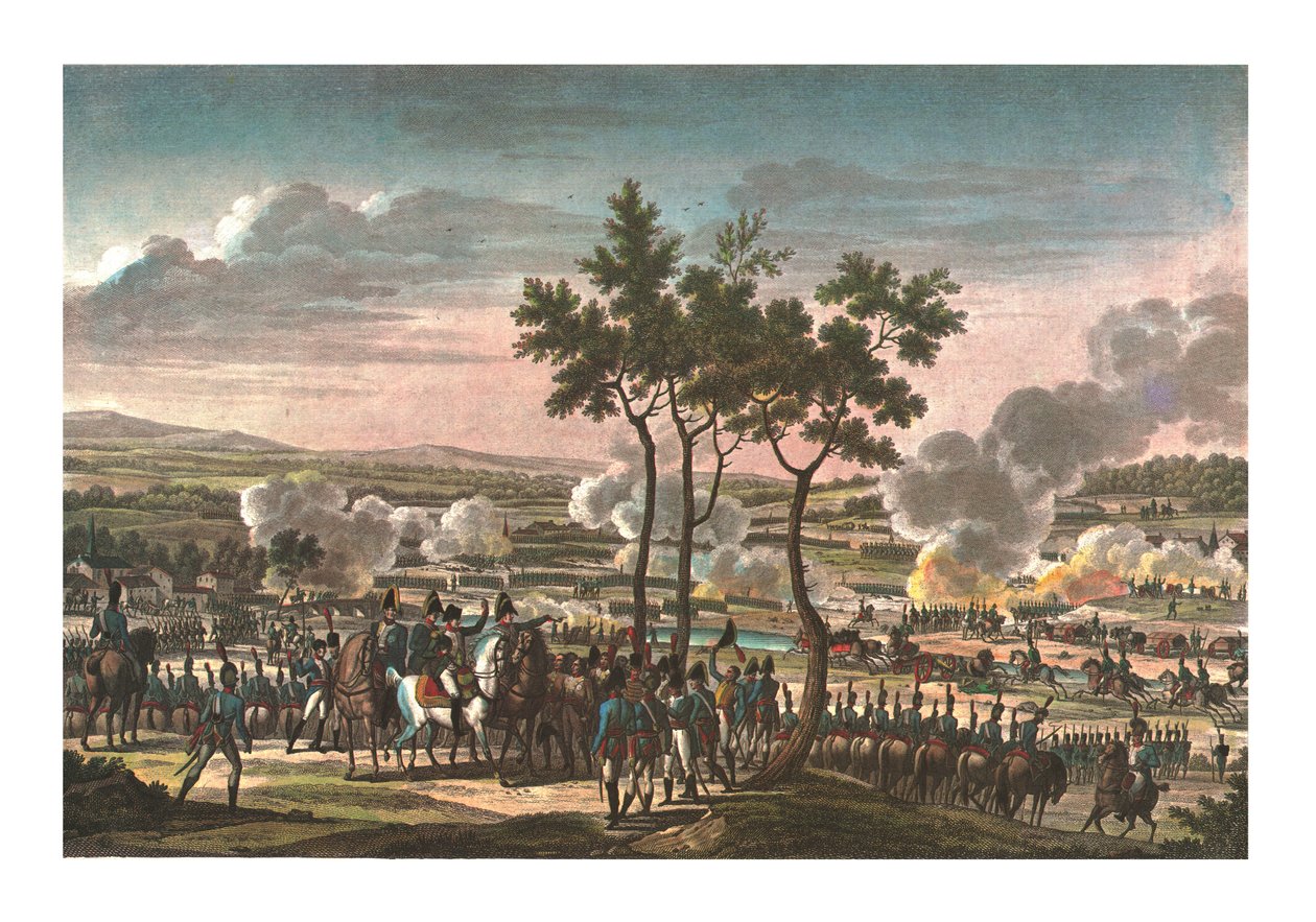 Slaget ved Abensberg, 20. april 1809, c1850 af Edme Bovinet