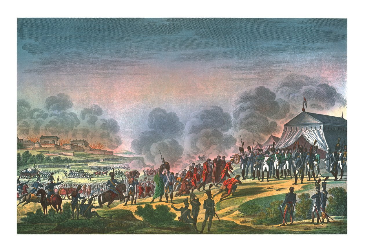 Bombardement af Madrid, 4. december 1808, c1850. af Edme Bovinet