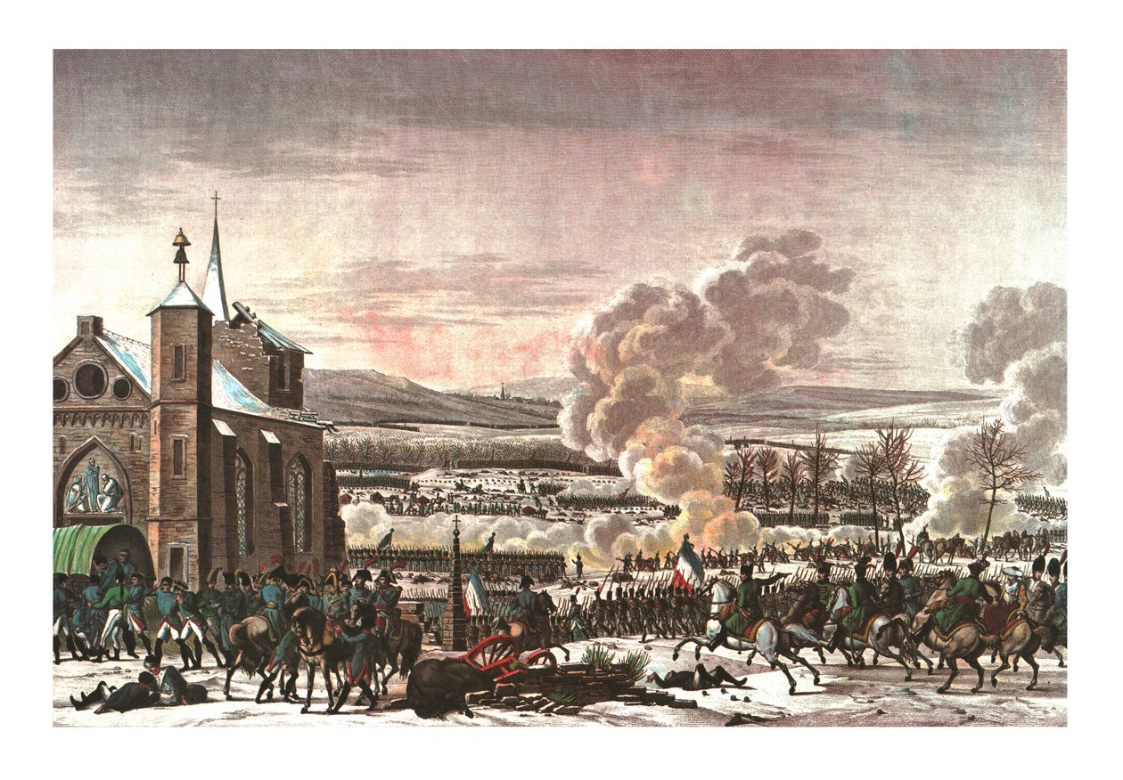 Slaget ved Eylau, 9. februar 1807, c1850 af Edme Bovinet