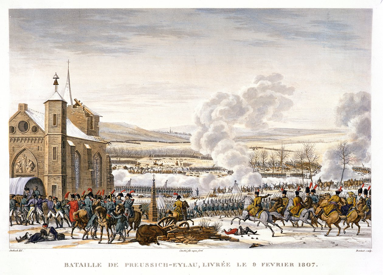 Slaget ved Eylau, Tyskland, 9. februar 1807 af Edme Bovinet