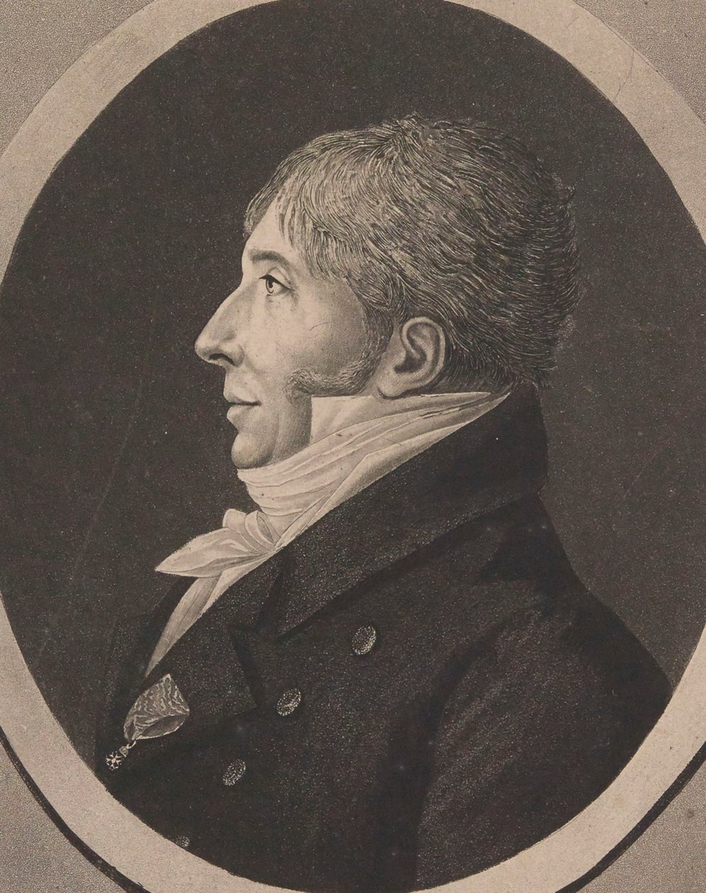 Portræt af komponisten Jean-François Le Sueur 1760-1837, 1818. af Edme Quenedey
