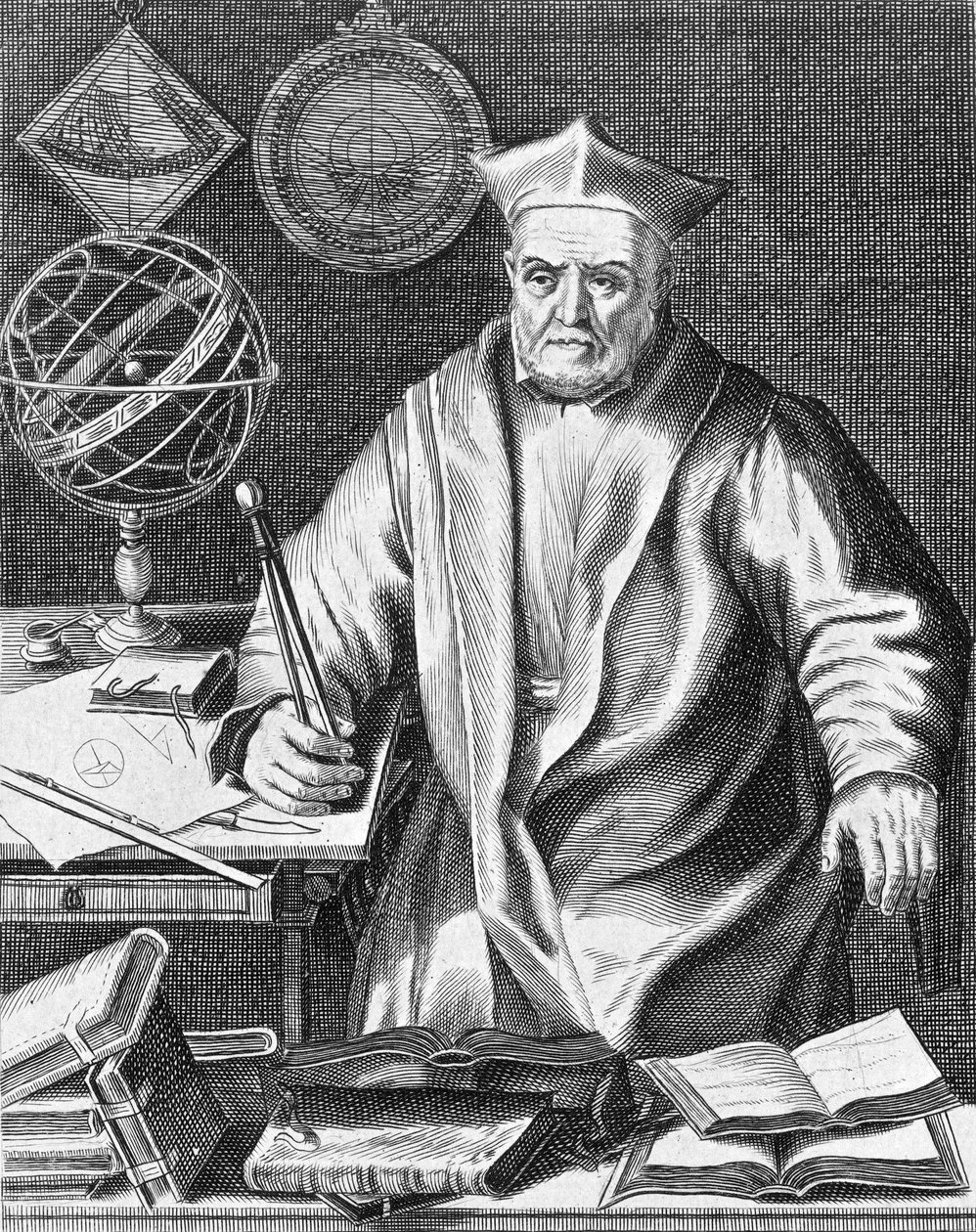 Christopher Clavius (1537-1612), bayersk astronom og matematiker, gravering af Edme de Boulonois