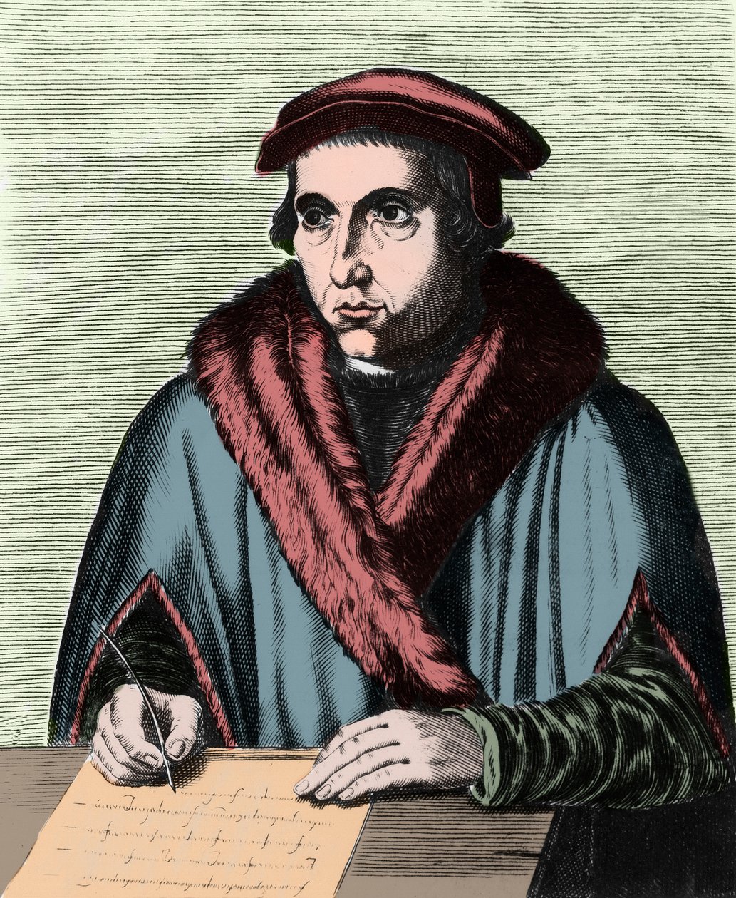 Portræt af Juan Luis Vives, spansk humanist og filosof (1492-1540). af Edme de Boulonois