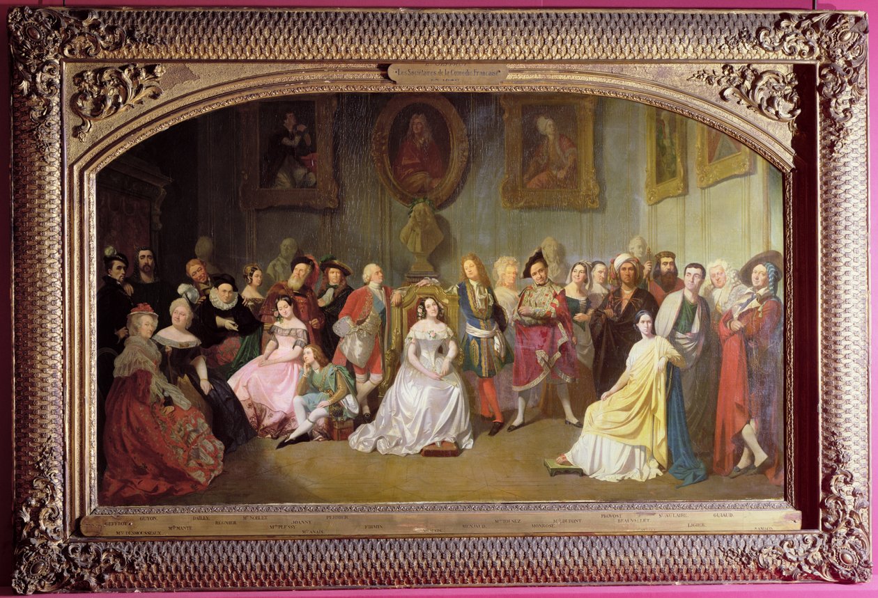 Medlemmer af Comedie-Francaise i 1840 af Edmond A.F. Geffroy
