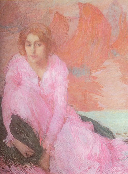 Dame en rocen af Edmond Aman Jean