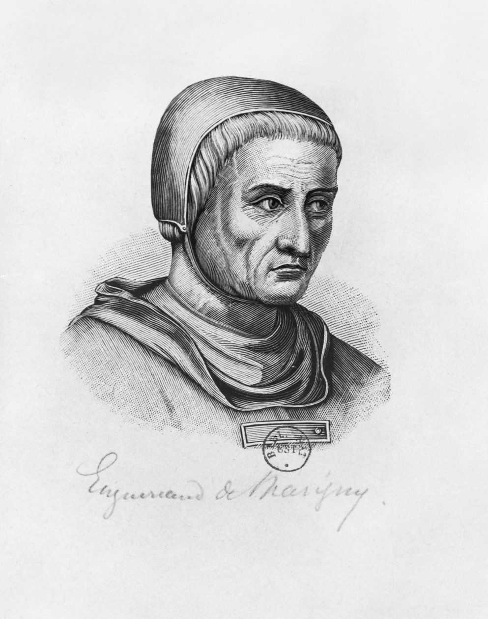 Portræt af Enguerrand de Marigny (s/h-billede) af Edmond Boulenaz