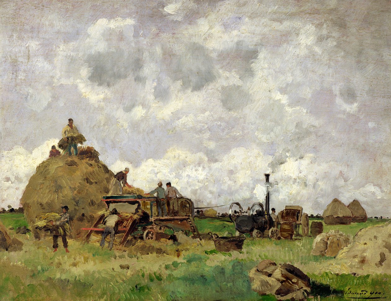 Tærskemaskinen af Edmond Charles Yon