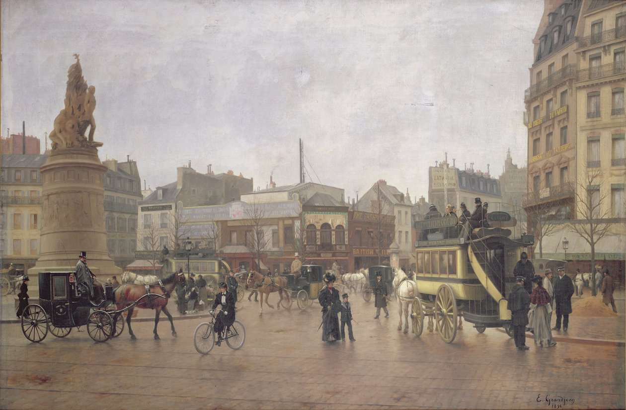 La Place Clichy, Paris, 1896 (se også 485191) af Edmond Georges Grandjean