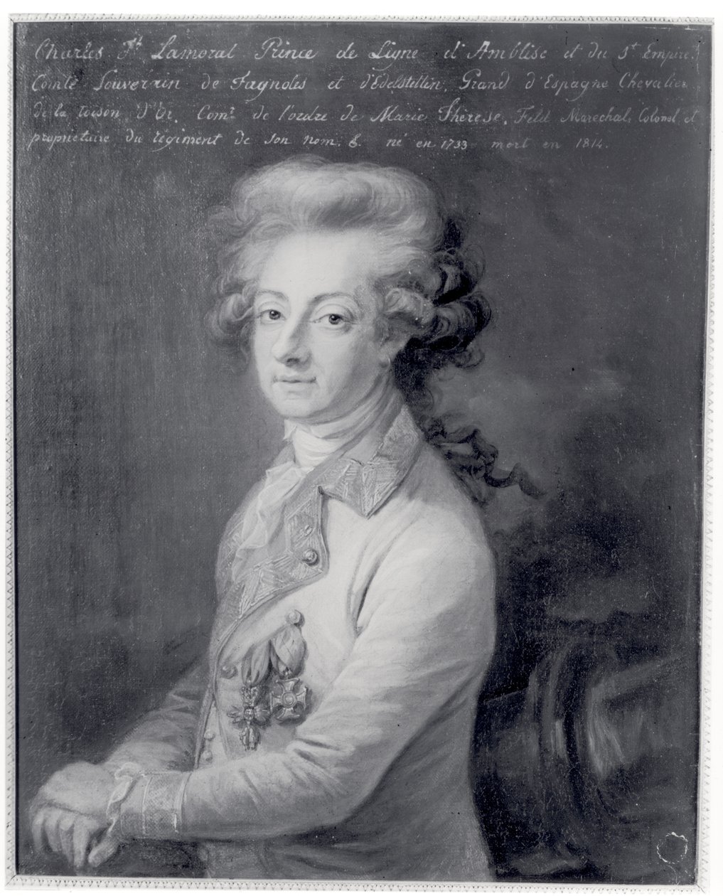 Portræt af marskal Charles-Joseph (1735-1814) Prins de Ligne af Edmond Leclerq