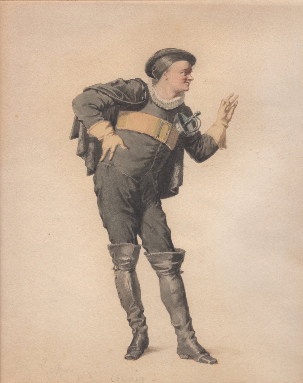 Crispin i Les Folies Amorous af Jean-François Regnard. af Edmond Aime Florentin Geffroy
