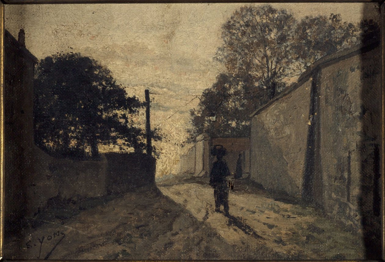 Rue Saint-Vincent i Montmartre, ca. 1865 (olie på lærred) af Edmond Charles Yon